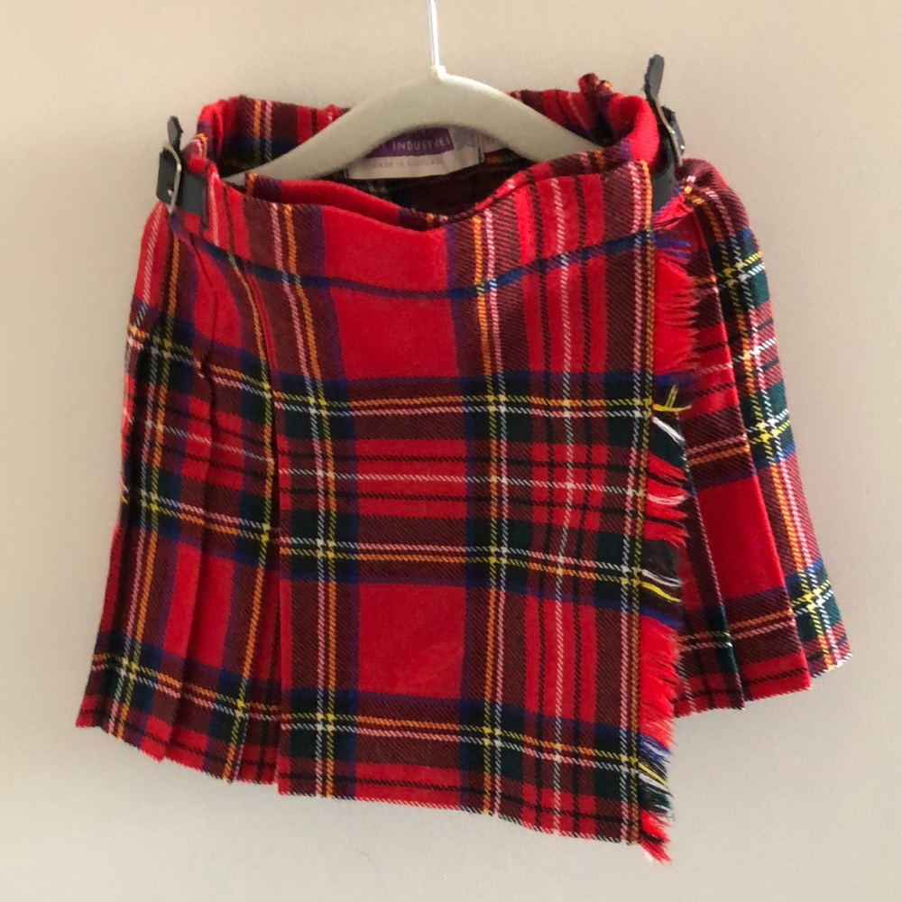 Wool kilt skirt